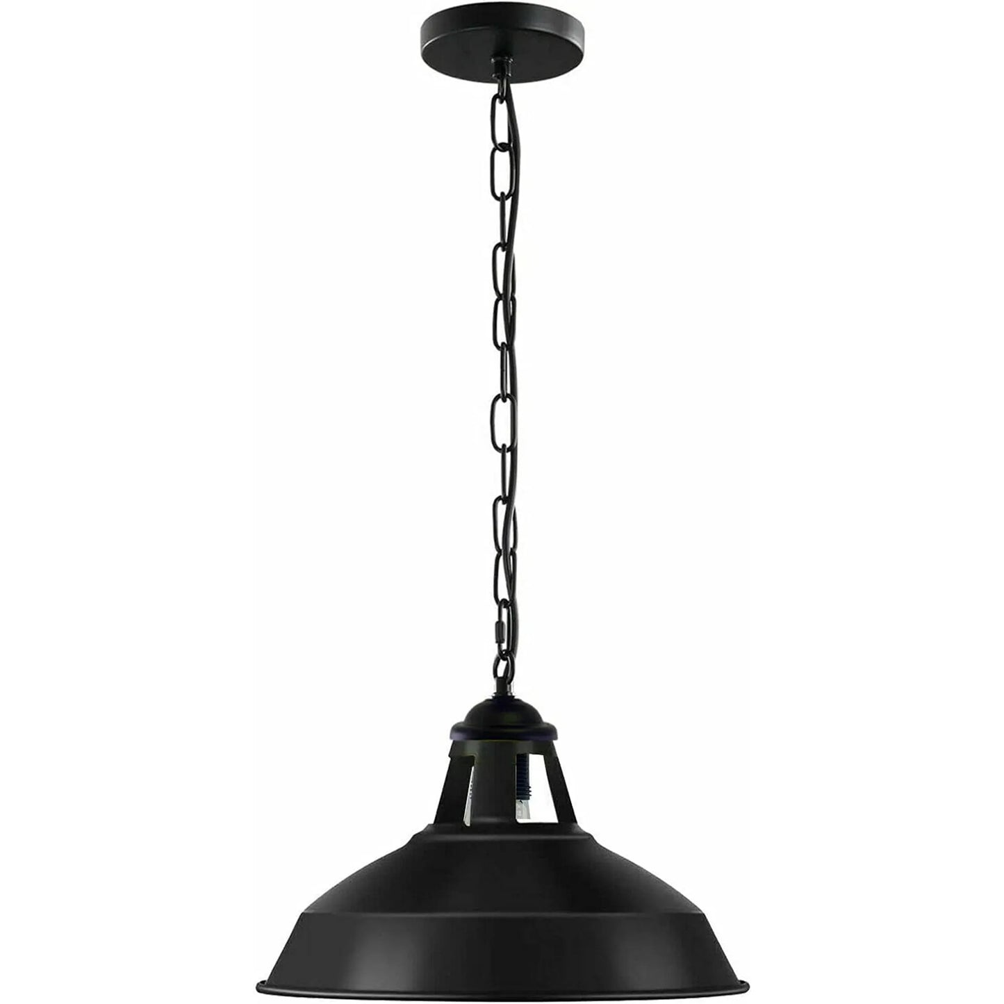 Modern Industrial Pendant Light   Slotted Metal Design with Adjustable Wire and Chain