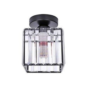 Crystal Semi Flush Mount Ceiling Light for Kitchen & Living Room