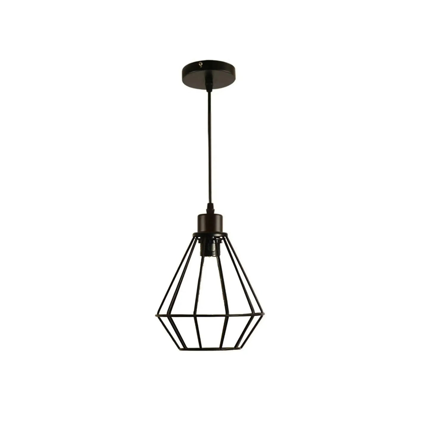 Industrial Metal Bulb Guard Wire Cage Ceiling Pendant Light