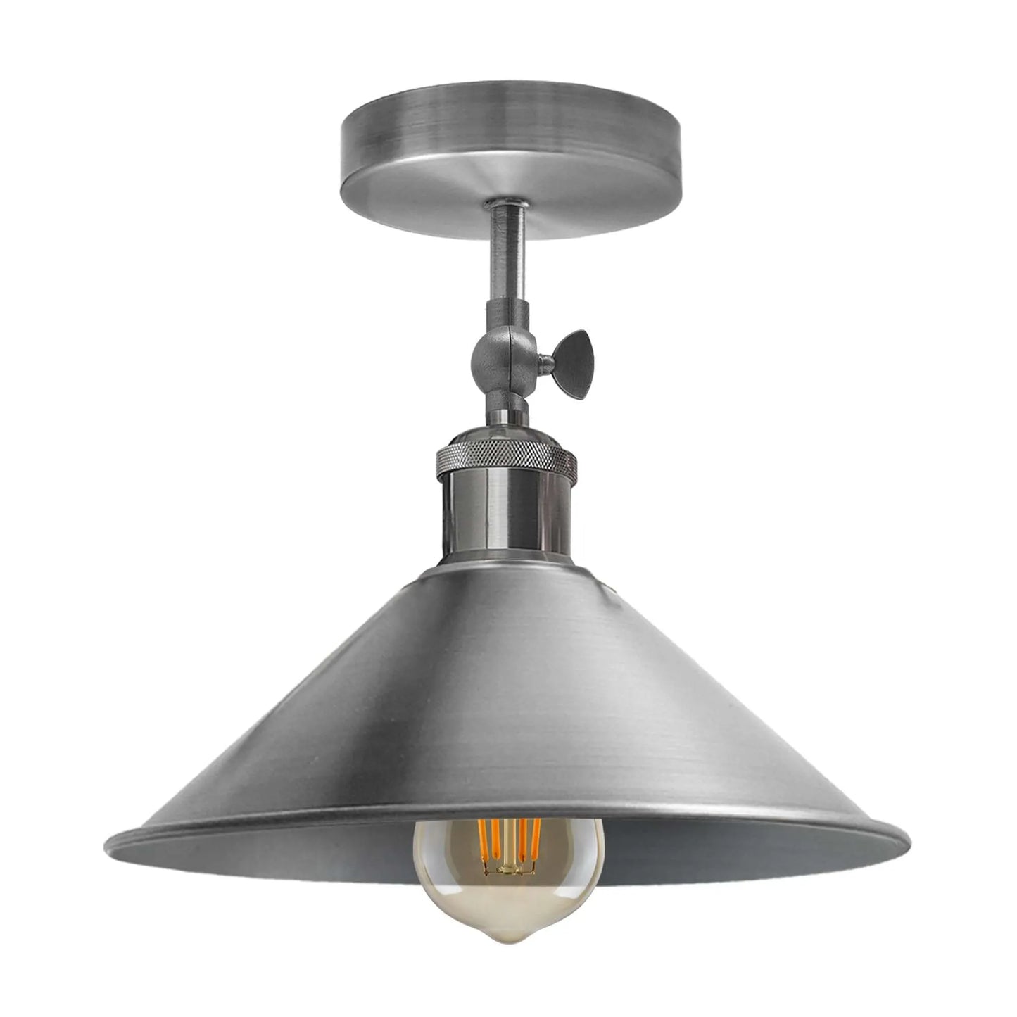 Adjustable Semi Flush Mount Metal Ceiling Light Pendant Light With Shade