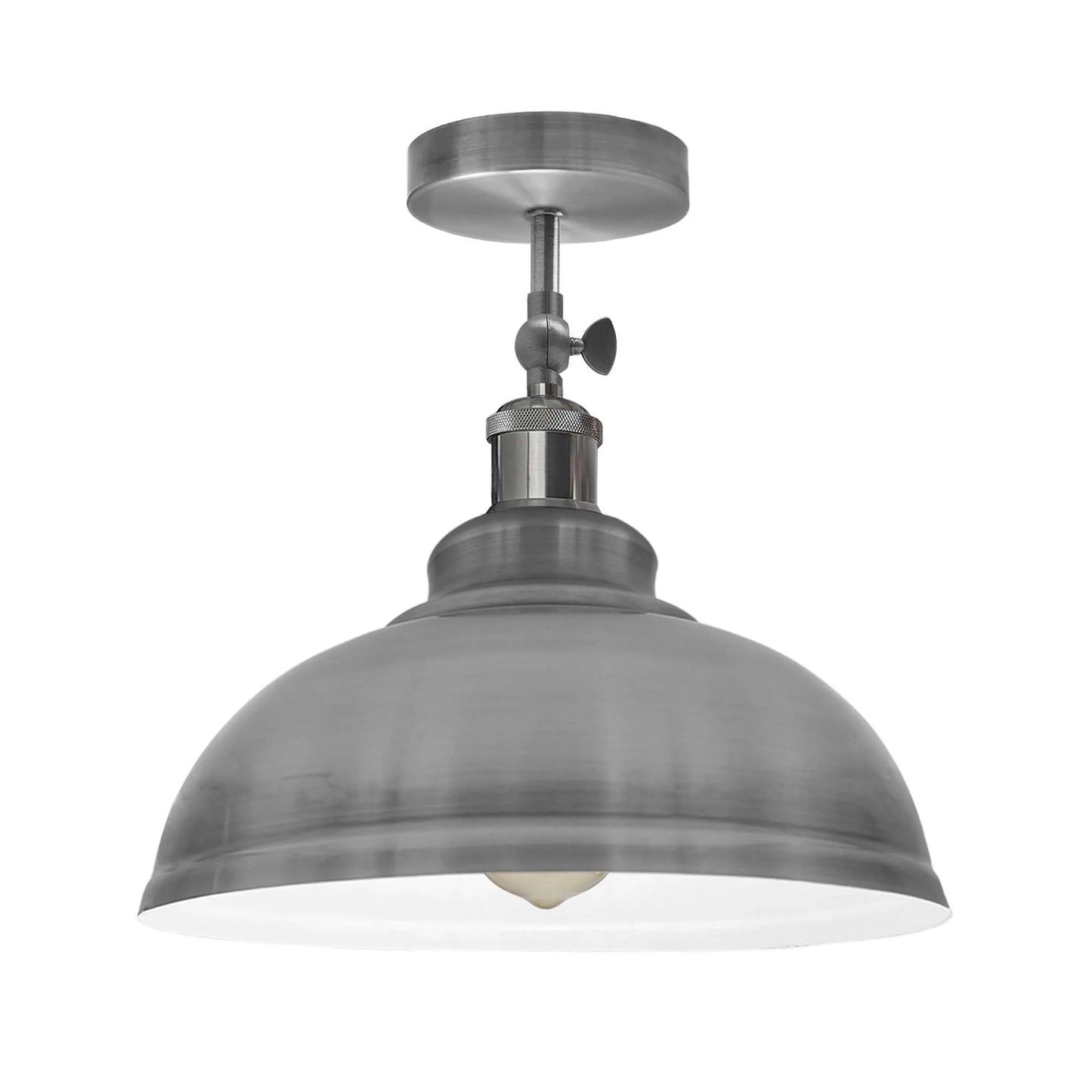 Adjustable Semi Flush Mount Metal Ceiling Light Pendant Light With Shade