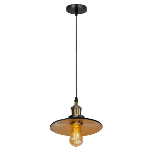 Industrial Vintage Pendant Light, E27 Metal Shade for Home & Cafe