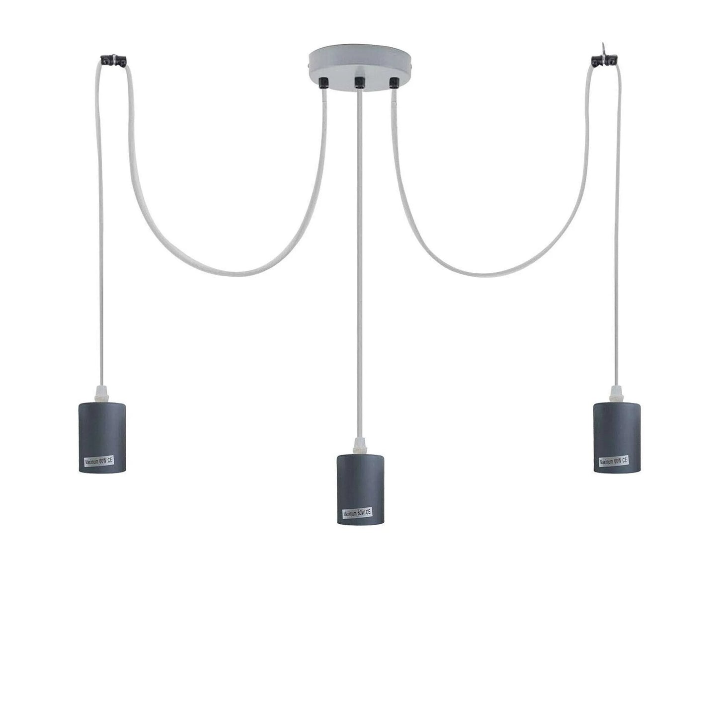 3 Way Spider Light E27 Adjustable Cable  Pendant Light