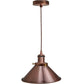 Vintage E27 Single Way Metal Cone Lampshade Twisted Pendant Light