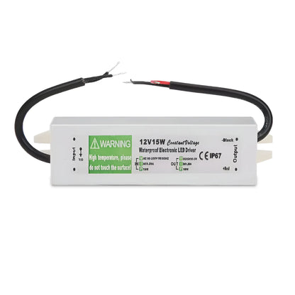 Waterproof LED Transformer Power Supply - IP67 Rated, 12V 10W - 250W