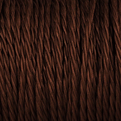 Dark Brown 3 Core Twisted Electric Cable covered color fabric 0.75mm