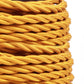 Vintage Twisted Gold Electric fabric Cable Flex 0.75mm -2 Core