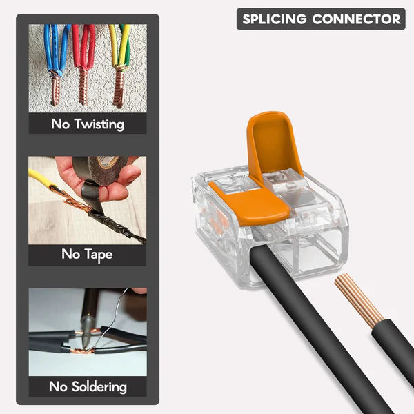 2/3/5 Way Reusable Spring Lever Terminal Block Electrical Wire connector