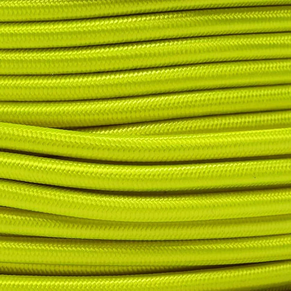 3 core Round Vintage Braided Fabric Light Green Cable Flex 0.75mm