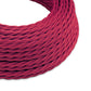 Burgandy color 3 Core Twisted Electric Cable solid fabric 0.75 mm