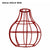 Brushed Metal Lampshade Ceiling Light Fitting Bulb Guard Vintage Lamp Wire Cage