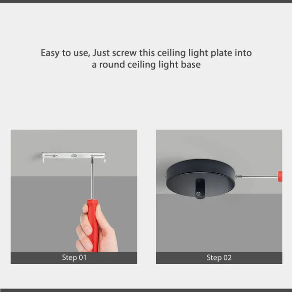 170mm Ceiling Rose Strap Bracket Strap Brace Plate with Accessories Light Fixing