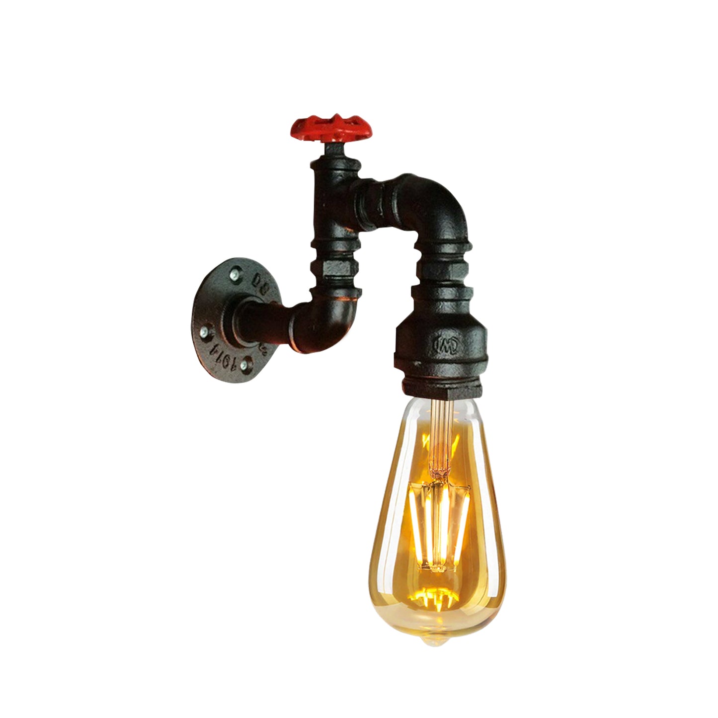 Vintage Industrial Rustic Water Pipe Wall Light Fitting Industrial Sconce  For Living Kitchen Restaurant