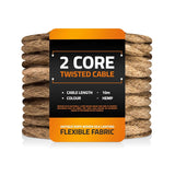 2 Core Twisted Hemp Rope Cable - 10m Vintage Style DIY Lighting Flex Wire