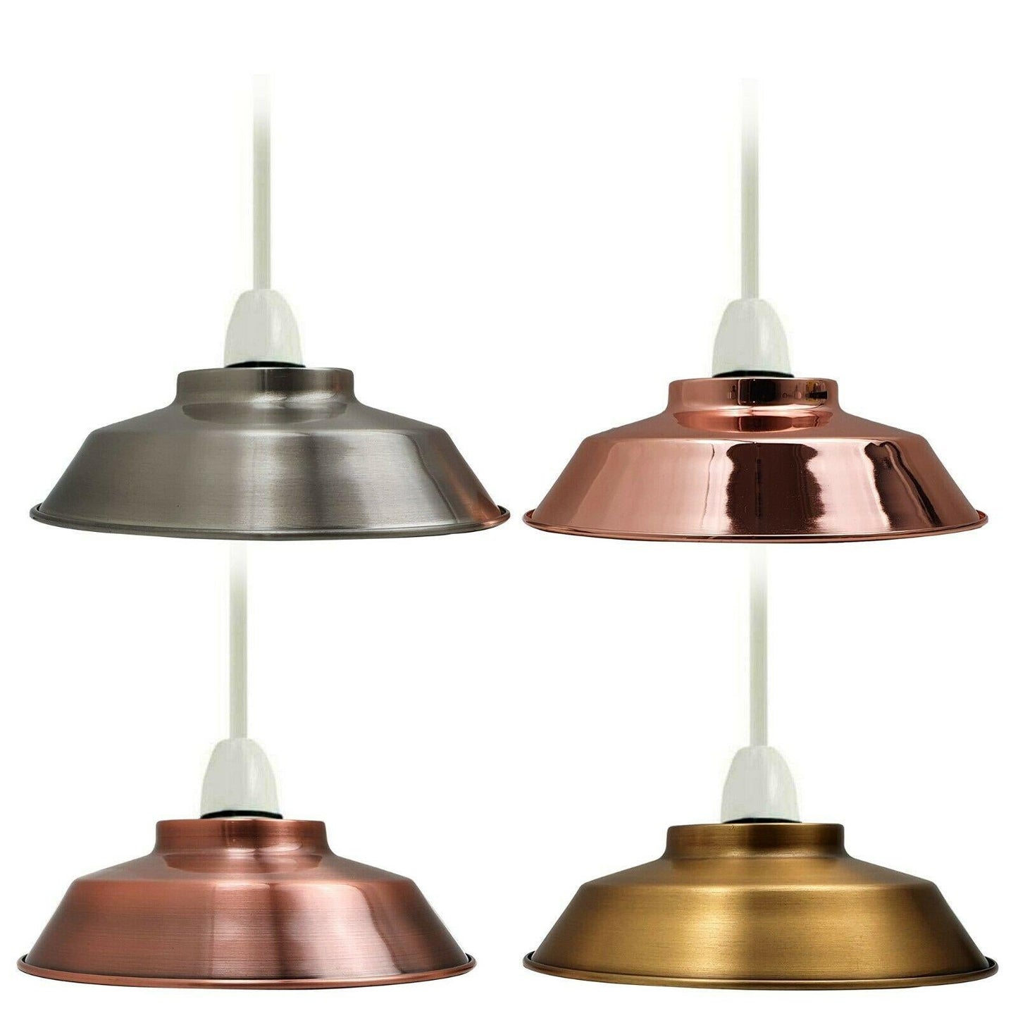 Electro plating Retro Style Light Shades Bowl  Modern Ceiling Pendant Lampshades Metal Various Colors
