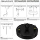 100mm Vintage Ceiling Rose with Hook - Pendant Light & Chandelier Fitting