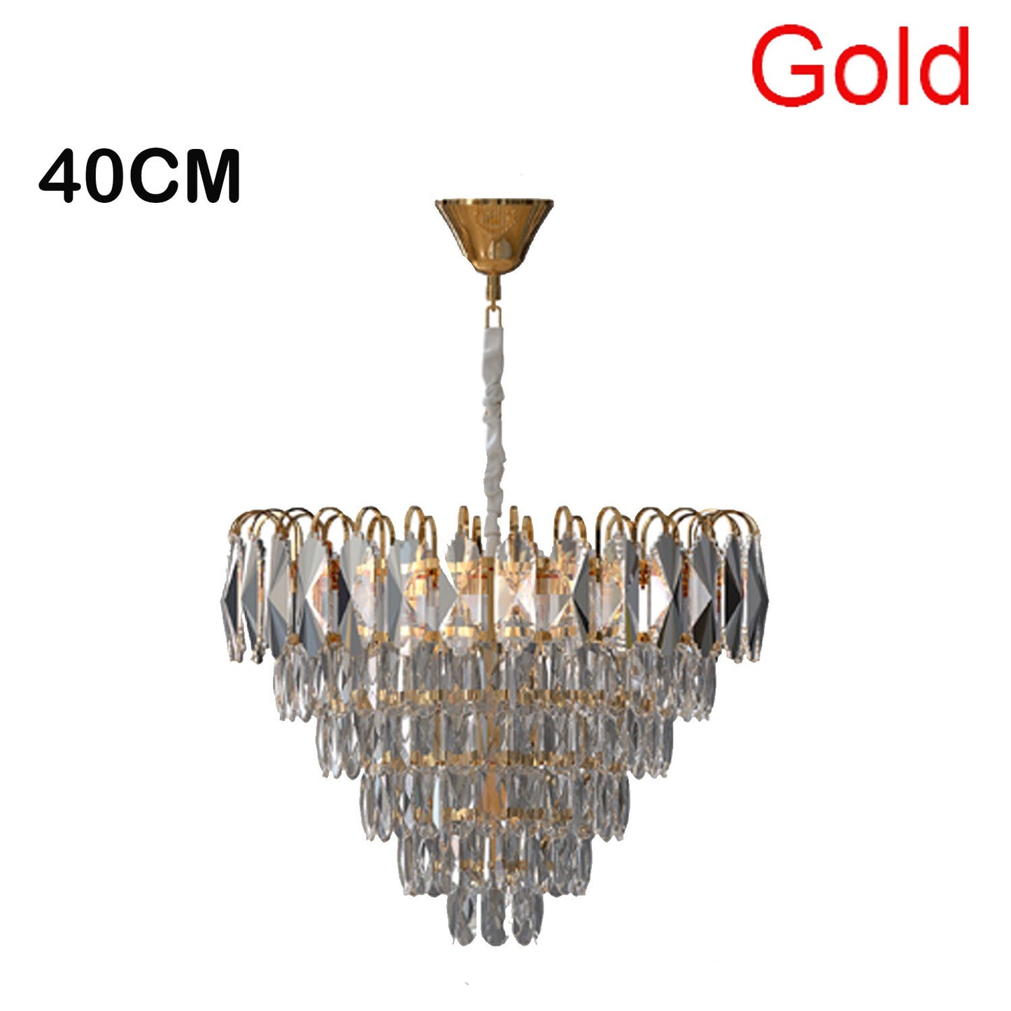 Modern Gold Crystal Chandelier Luxury Ceiling Pendant Lights for Living Room