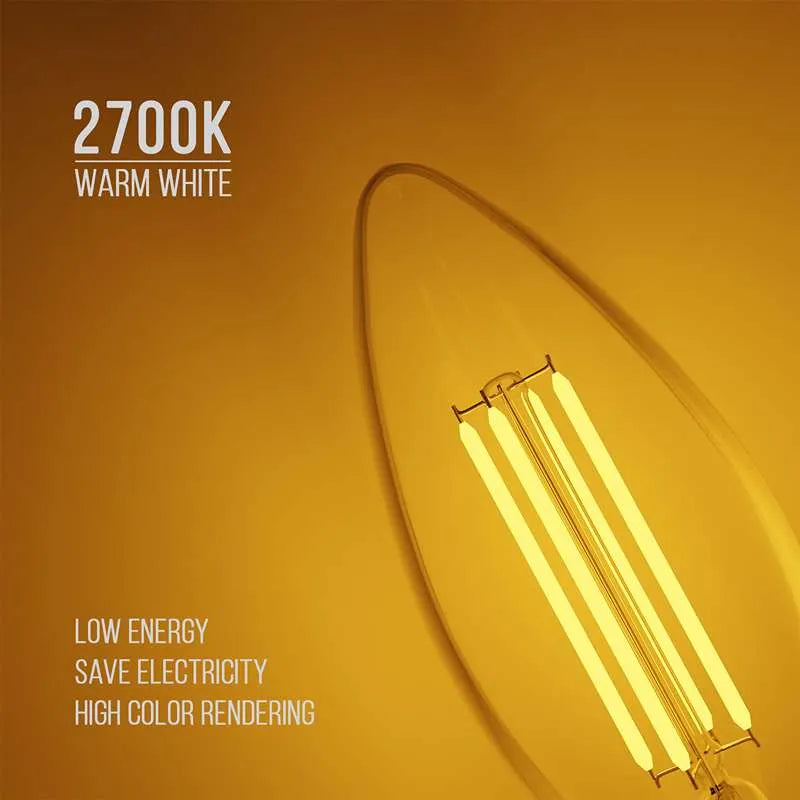 LED Filament Candle B22 Edison Screw LED Bulbs