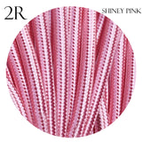 2-Core 0.75mm Shiny Pink Italian Braided Fabric Cable | Vintage Lamp Flex