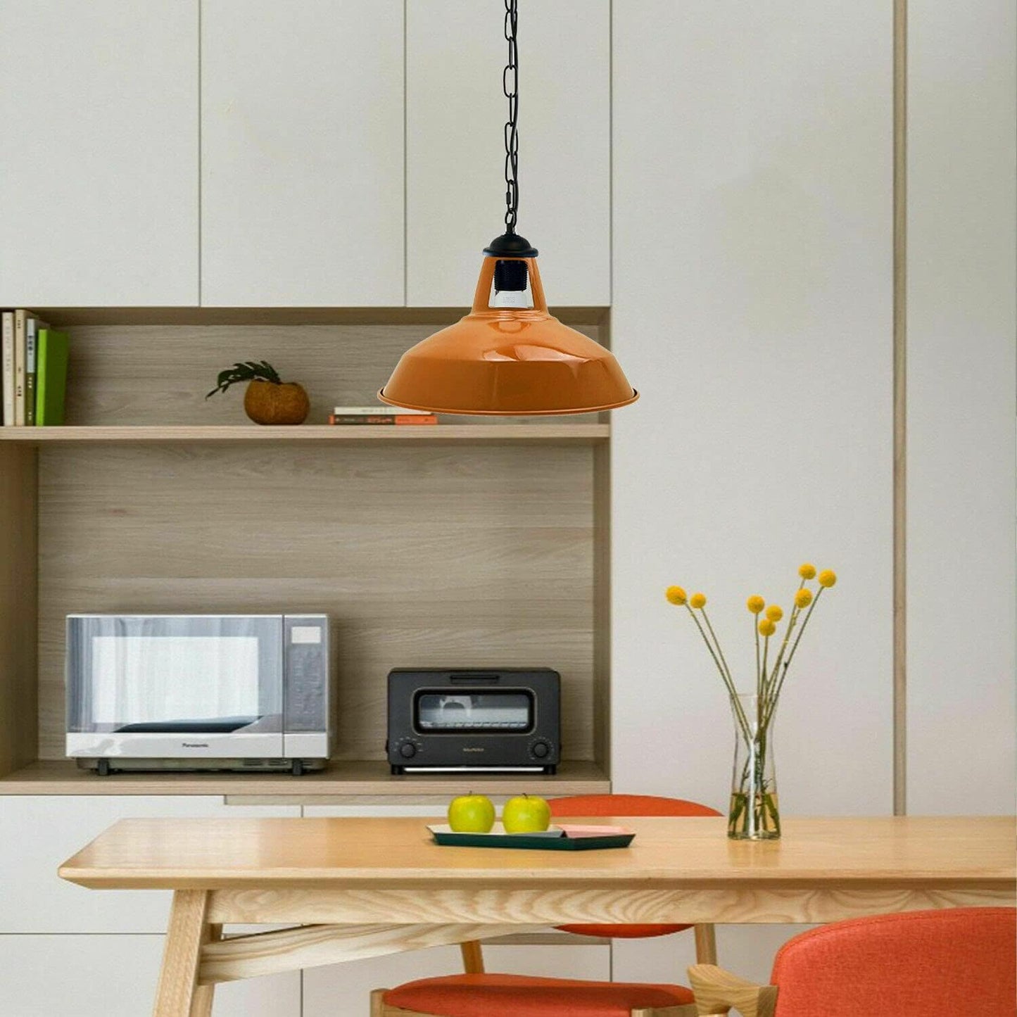 Modern Industrial Pendant Light   Slotted Metal Design with Adjustable Wire and Chain