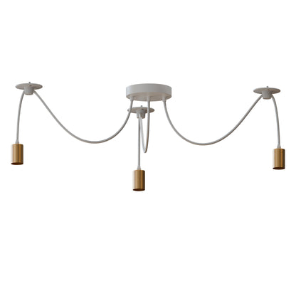 3-Way Spider Pendant Light – E27 Cage Shade Industrial Ceiling Light