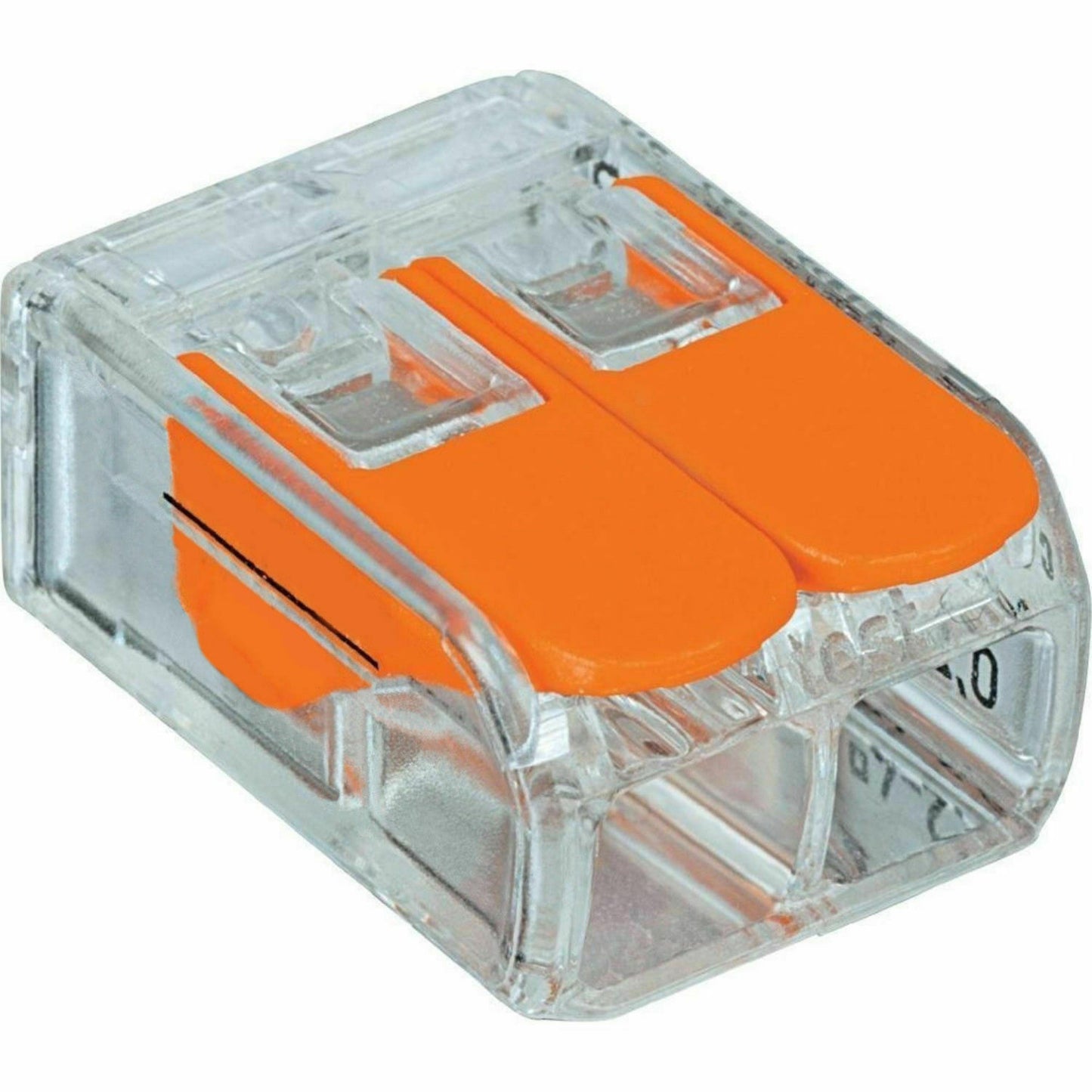32A Spring Lever Push Fit Reusable Orange Color 3 Way Wire Connectors