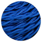 2 Core Twisted Electric Cable Dark Blue color fabric 0.75mm