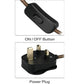 2m Plug In Fabric Lamp Cord 3 Core With On/Off Switch