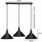 3 Way  Black Idustrial Hanging Pendant Light