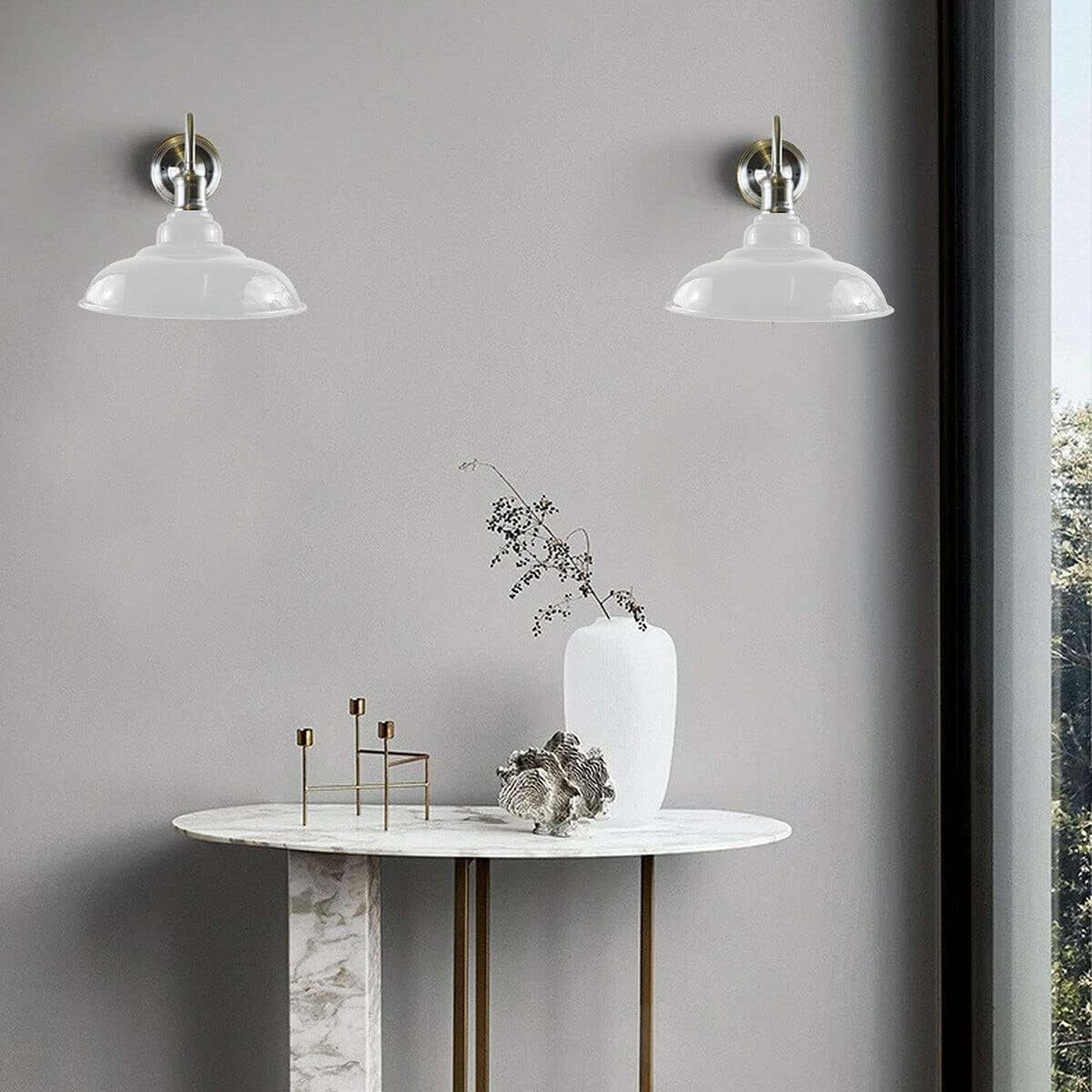 Modern Industrial Indoor Wall Light Fitting Painted Metal Lounge Lamp
