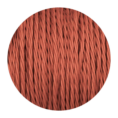 2 Core Twisted Electric Cable Peach Color Fabric 0.75mm