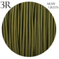 3 Core Army Green Round Vintage Italian Braided Fabric Cable Flex 0.75mm UK