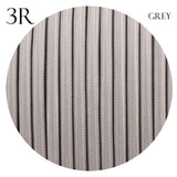 3 Core Round Vintage Grey Italian Braided Fabric Cable Flex 0.75mm UK