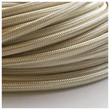 3 Core Round Vintage Ivory color  Fabric Cable Flex 0.75mm  UK