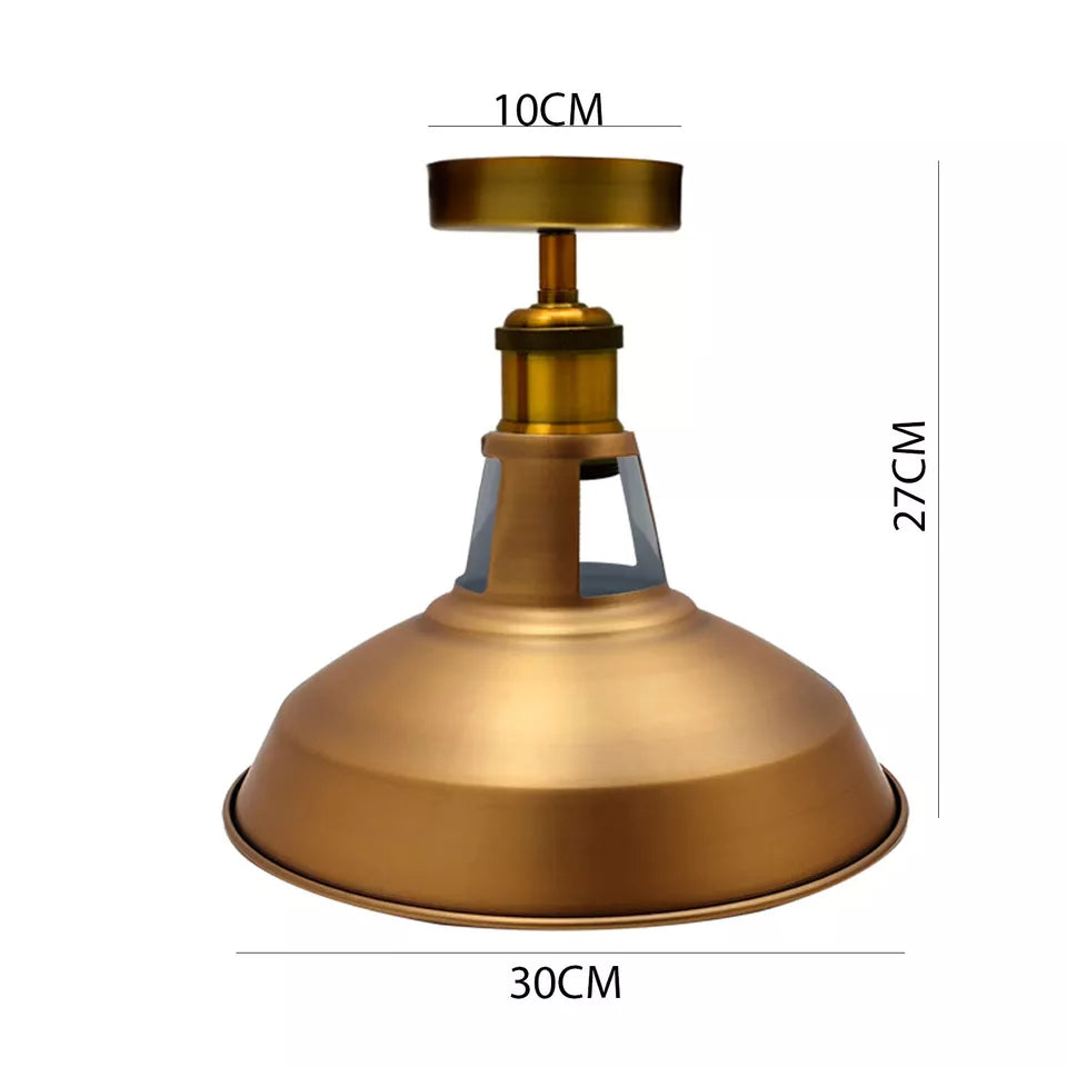 Modern E27 Metal shade Semi Flush Mount Ceiling Light Fitting