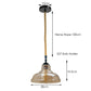 Industrial Amber Glass Ceiling Shade  Pendant Light Fixture