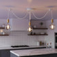 3-Way Spider Pendant Light – E27 Cage Shade Industrial Ceiling Light