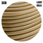 Vintage Braided Fabric Light Gold Colour Cable Flex 0.75mm 3core Round