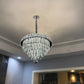 Vintage Crystal Chandelier Glass Round Ceiling Lights Hanging Pendant Light E14