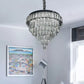 Vintage Crystal Chandelier Glass Round Ceiling Lights Hanging Pendant Light E14