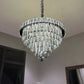 Vintage Crystal Chandelier Glass Round Ceiling Lights Hanging Pendant Light E14