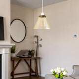 Retro Industrial Pendant Light Suspended Ceiling Lights Style Glass Lamp Shade