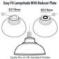 Electro Plating  Vintage 29cm x 21cm diameter Retro Pendant Easy Fit Curvy Shade Metal hanging pendant Lampshade