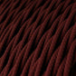 5m Burgundy 2-Core Twisted Fabric Electrical Cable  0.75mm