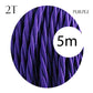2 Core Twisted Electric Cable Purple color fabric 0.75mm