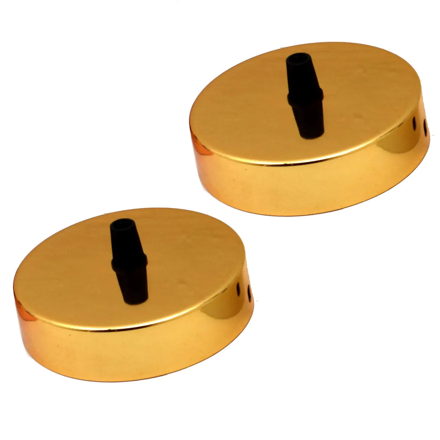 100mm x 20mm Side Fiting Single Outlet Electro plating Ceiling Rose