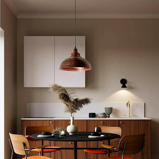 Vintage Easy Fit 29cm Brushed Metal Ceiling Pendant Lampshade