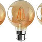 G95 B22 8W Dimmable LED Vintage Globe Bulb – Extra Warm 2200K
