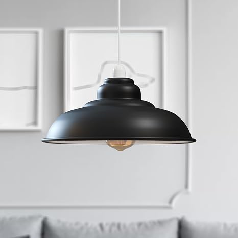 Vintage Metal Lampshade – Easy Fit E27 Ceiling Light Shade