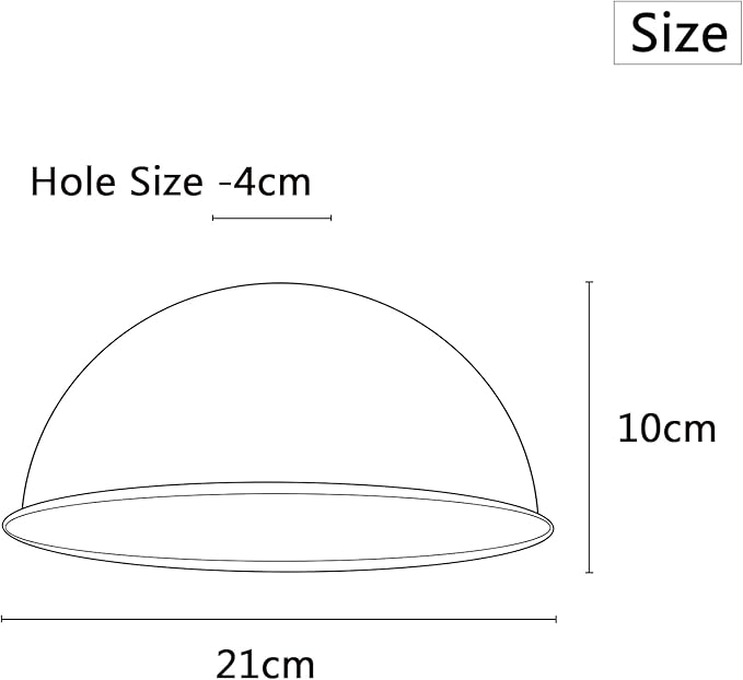 Retro Dome Metal Ceiling Pendant Lampshade, 210mm, Easy Fit